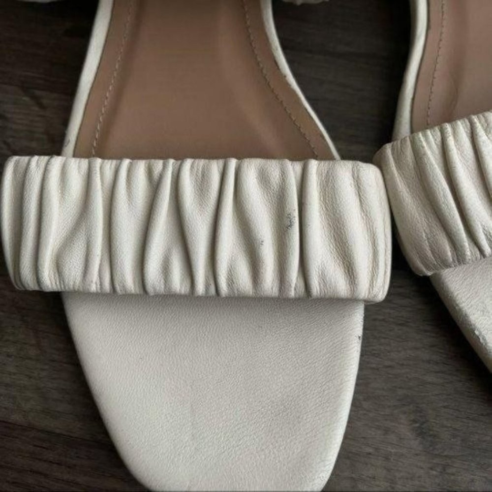 Lewit Made in Italy Cream Leather Sandals Sz 38.5 - Picture 9 of 11
